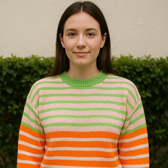 Cotton On Colorful Striped Knit Sweater - Picture 1 of 7